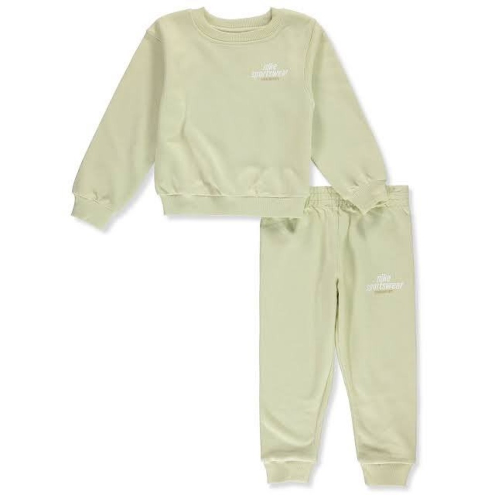 Nike Sportswear Boys Fleece Sweatshirt and Joggers Set beige